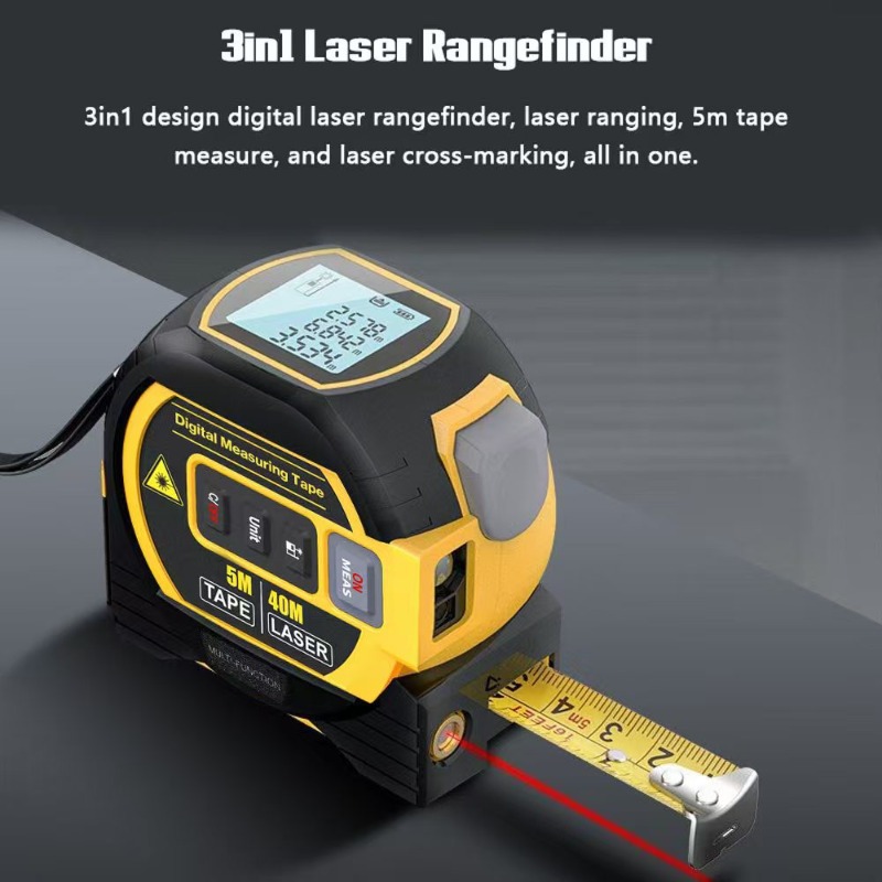 Laser Distance Measure - Télémètre laser 3 en 1 avec